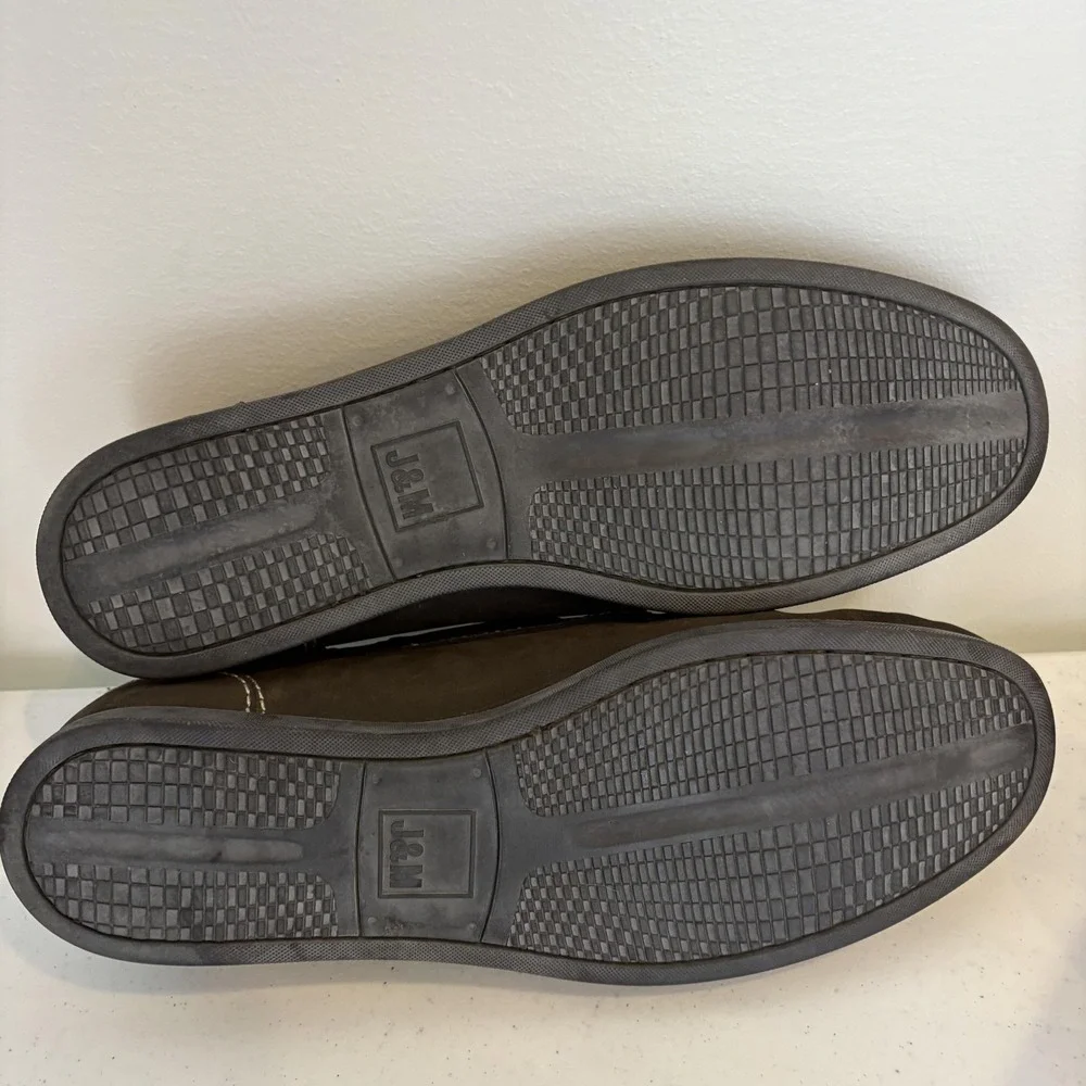 Johnston & Murphy Shoes Mens Size 11.5 Boat Moc Toe Deck‎ Casual Leather J&M